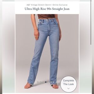 Abercrombie ultra high rise straight jeans